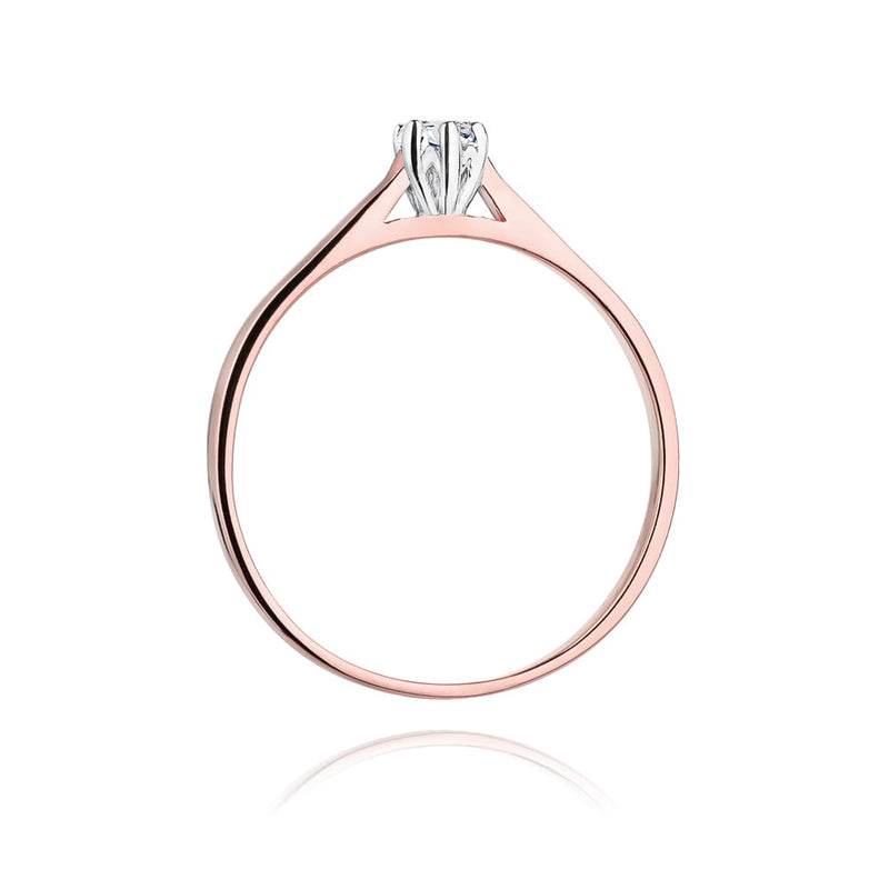Inel Aur 14K cu Diamant Natural 0.09 ct, imaginea 10 din 11