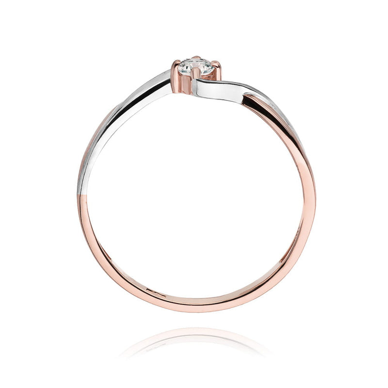 Inel Aur 14K cu Diamant Natural 0.08 ct, imaginea 10 din 11