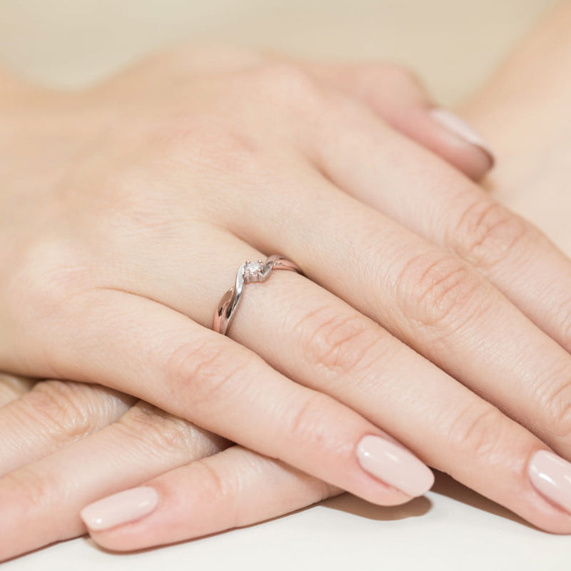 Inel Aur 14K cu Diamant Natural 0.10 ct, imaginea 11 din 11