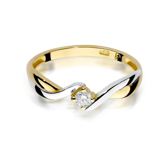 Inel Aur 14K cu Diamant Natural 0.10 ct, imaginea 2 din 11