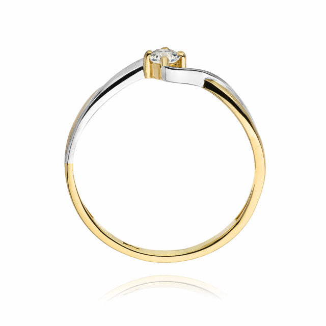 Inel Aur 14K cu Diamant Natural 0.10 ct, imaginea 3 din 11