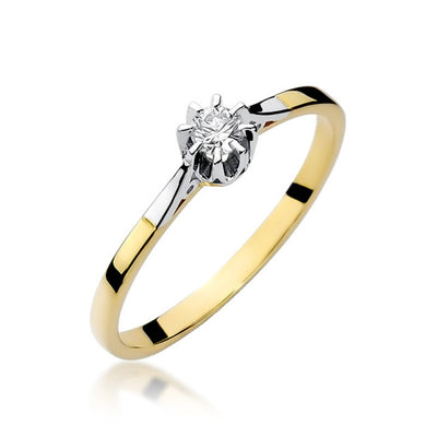 Inel Aur 14K cu Diamant Natural 0.08 ct
