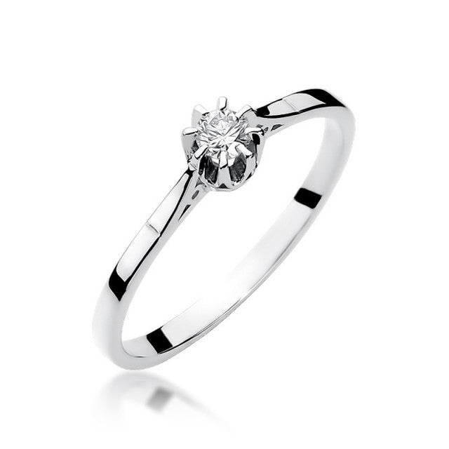 Inel Aur 14K cu Diamant Natural 0.08 ct, imaginea 4 din 11
