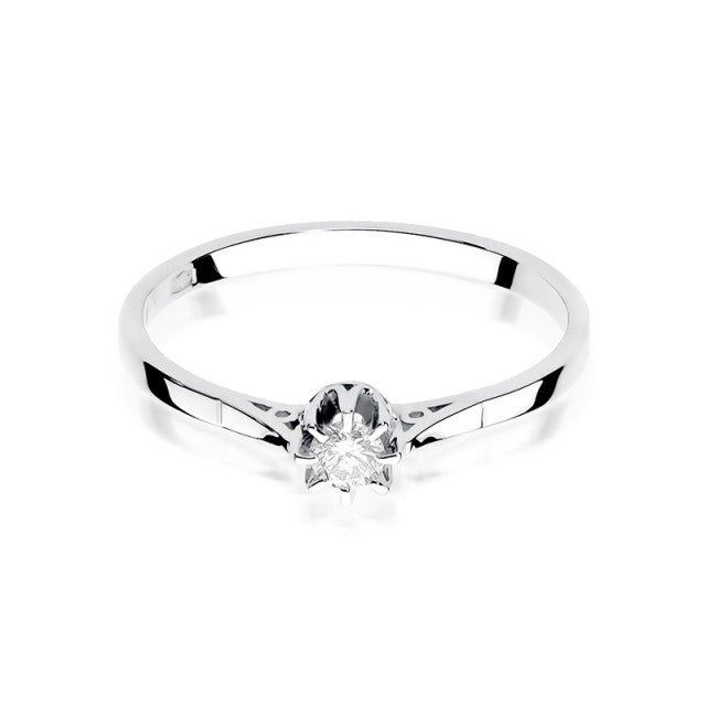 Inel Aur 14K cu Diamant Natural 0.08 ct, imaginea 5 din 11