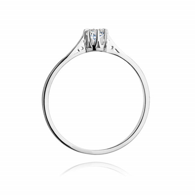 Inel Aur 14K cu Diamant Natural 0.08 ct, imaginea 6 din 11