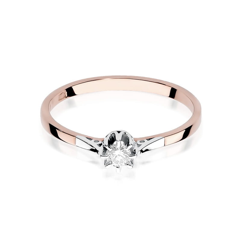 Inel Aur 14K cu Diamant Natural 0.08 ct, imaginea 10 din 11