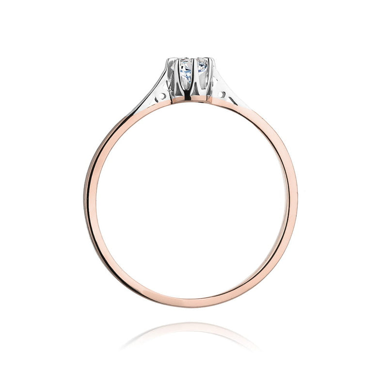 Inel Aur 14K cu Diamant Natural 0.10 ct, imaginea 10 din 11