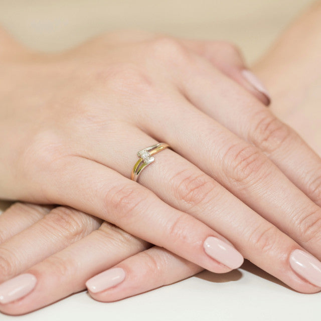 Inel Aur 14K cu Diamant Natural 0.08 ct, imaginea 7 din 11