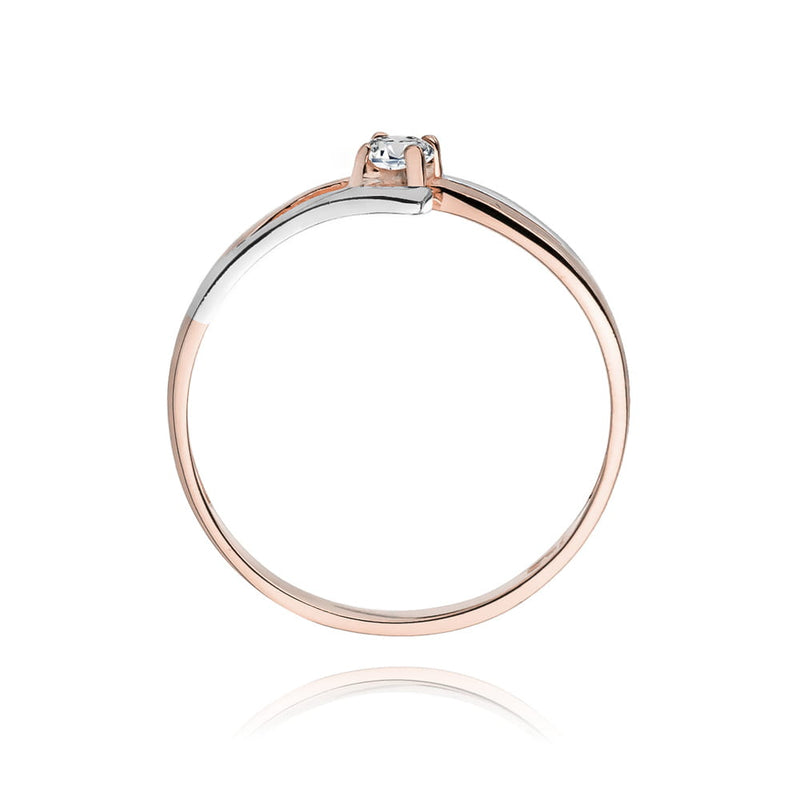 Inel Aur 14K cu Diamant Natural 0.08 ct, imaginea 10 din 11