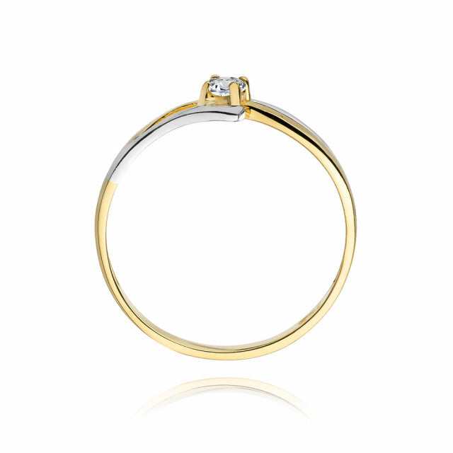 Inel Aur 14K cu Diamant Natural 0.10 ct, imaginea 3 din 11