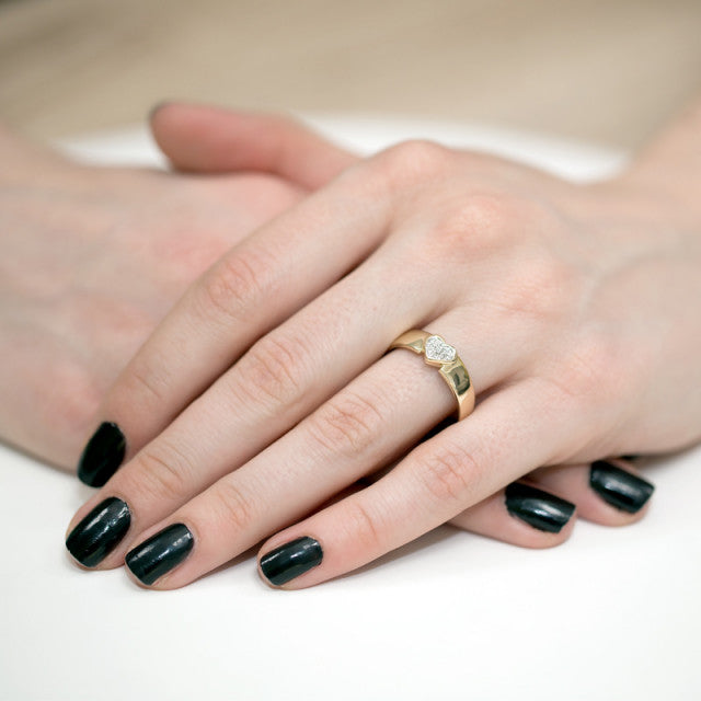 Inel Aur 14K cu Diamante Naturale 0.04 ct, imaginea 7 din 11