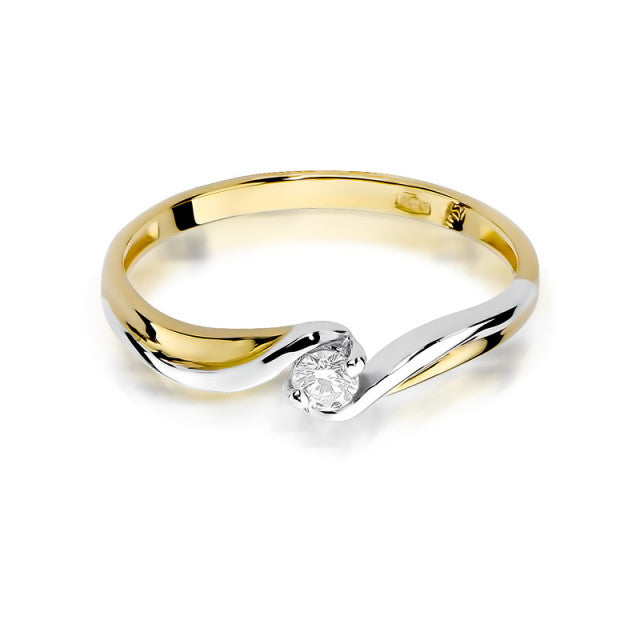 Inel Aur 14K cu Diamant Natural 0.08 ct, imaginea 2 din 11