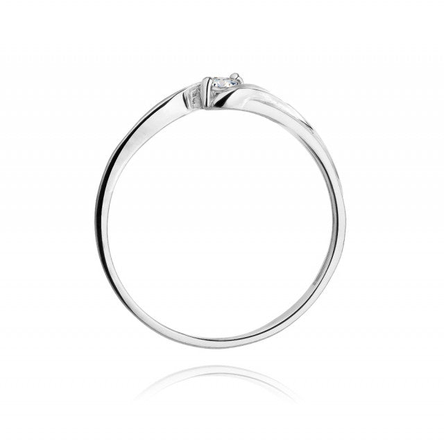 Inel Aur 14K cu Diamant Natural 0.08 ct, imaginea 6 din 11