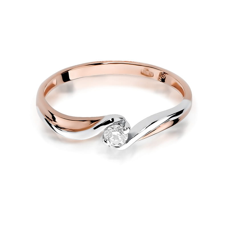 Inel Aur 14K cu Diamant Natural 0.08 ct, imaginea 9 din 11