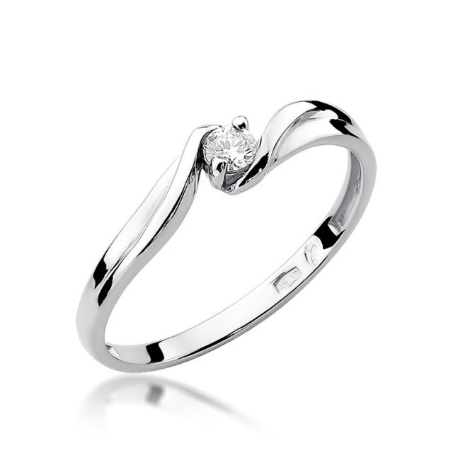 Inel Aur 14K cu Diamant Natural 0.10 ct, imaginea 4 din 11