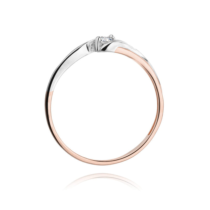 Inel Aur 14K cu Diamant Natural 0.10 ct, imaginea 10 din 11