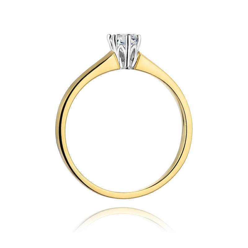 Inel Aur 14K cu Diamant Natural 0.20 ct, imaginea 3 din 11