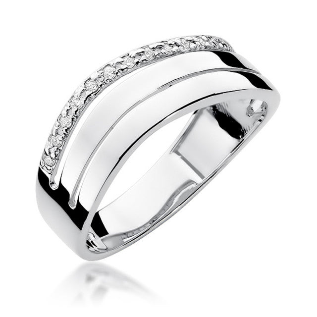 Inel Aur 14K cu Diamante Naturale 0.09 ct, imaginea 4 din 11
