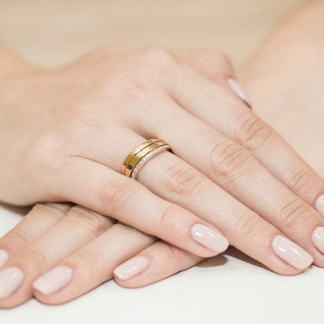 Inel Aur 14K cu Diamante Naturale 0.09 ct, imaginea 7 din 11