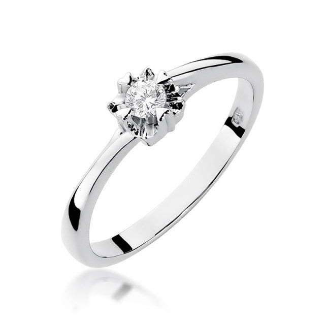 Inel Aur 14K cu Diamant Natural 0.10 ct, imaginea 4 din 11