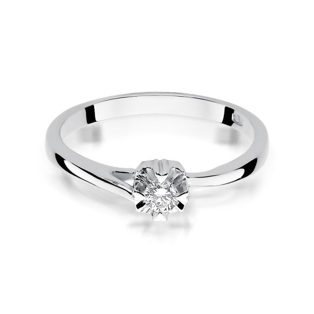 Inel Aur 14K cu Diamant Natural 0.10 ct, imaginea 5 din 11