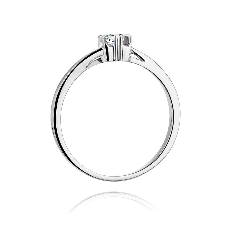 Inel Aur 14K cu Diamant Natural 0.10 ct, imaginea 6 din 11
