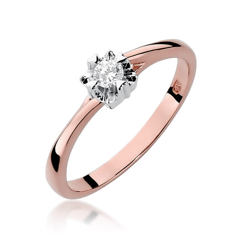 Inel Aur 14K cu Diamant Natural 0.10 ct, imaginea 8 din 11