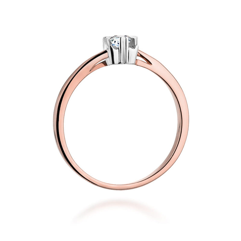 Inel Aur 14K cu Diamant Natural 0.10 ct, imaginea 10 din 11