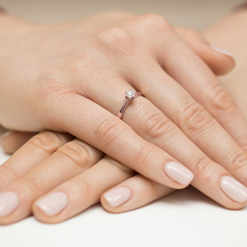 Inel Aur 14K cu Diamant Natural 0.05 ct, imaginea 11 din 11