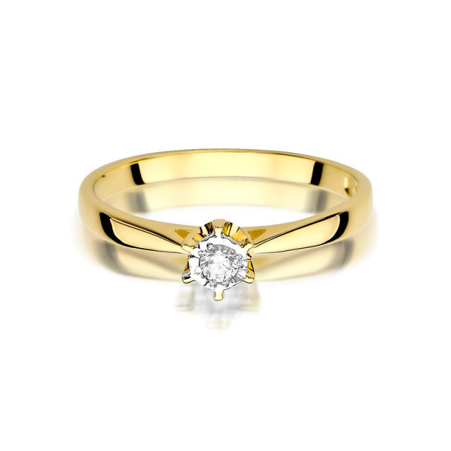 Inel Aur 14K cu Diamant Natural 0.05 ct, imaginea 2 din 11