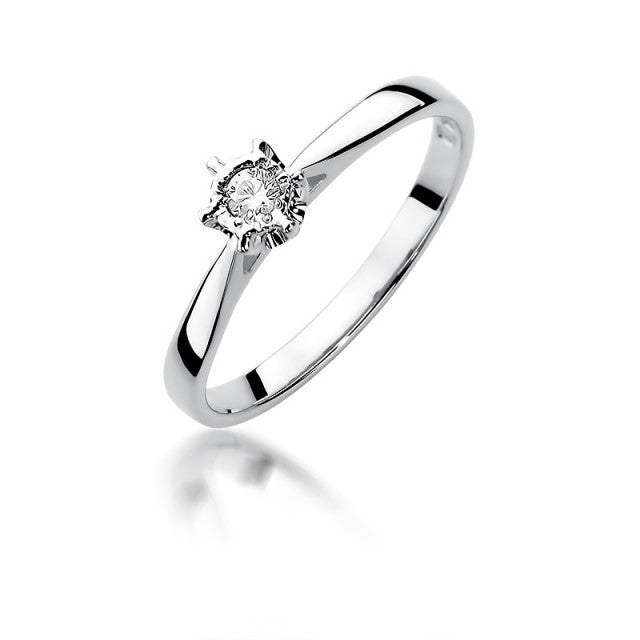 Inel Aur 14K cu Diamant Natural 0.05 ct, imaginea 4 din 11