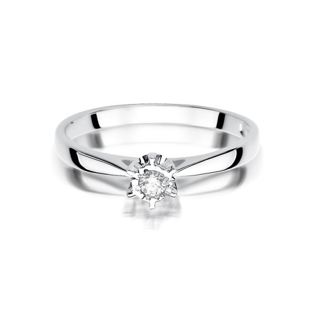 Inel Aur 14K cu Diamant Natural 0.05 ct, imaginea 5 din 11
