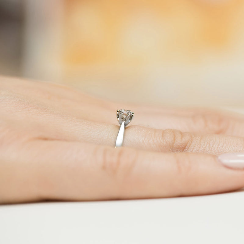 Inel Aur 14K cu Diamant Natural 0.05 ct, imaginea 7 din 11