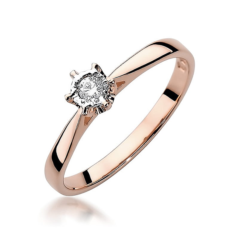 Inel Aur 14K cu Diamant Natural 0.05 ct, imaginea 8 din 11