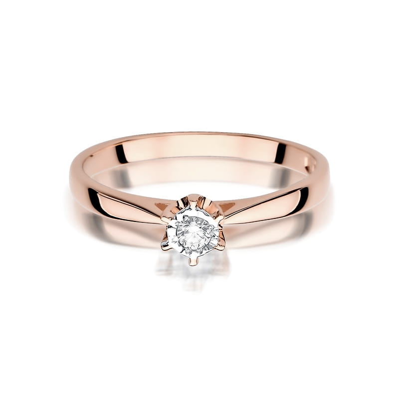 Inel Aur 14K cu Diamant Natural 0.05 ct, imaginea 9 din 11