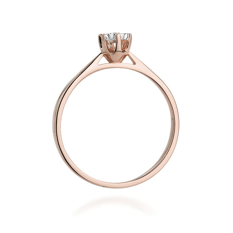Inel Aur 14K cu Diamant Natural 0.05 ct, imaginea 10 din 11