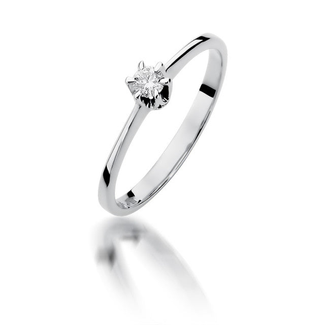 Inel Aur 14K cu Diamant Natural 0.10 ct, imaginea 4 din 11