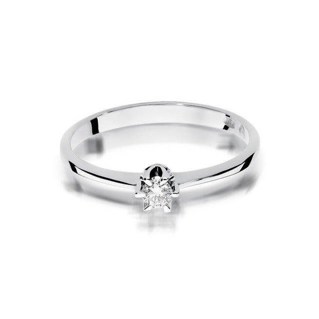 Inel Aur 14K cu Diamant Natural 0.10 ct, imaginea 5 din 11