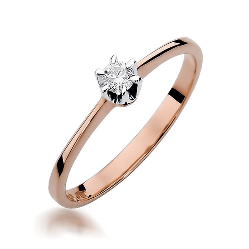 Inel Aur 14K cu Diamant Natural 0.10 ct, imaginea 8 din 11