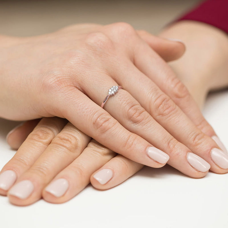 Inel Aur 14K cu Diamante Naturale 0.12 ct, imaginea 12 din 12