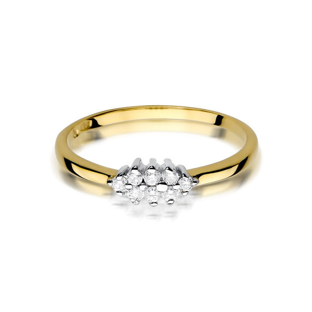 Inel Aur 14K cu Diamante Naturale 0.12 ct, imaginea 2 din 12