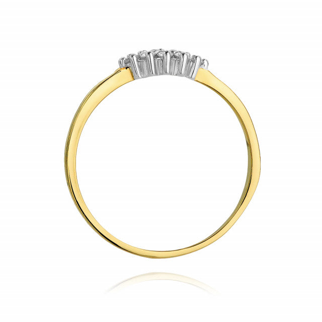 Inel Aur 14K cu Diamante Naturale 0.12 ct, imaginea 3 din 12