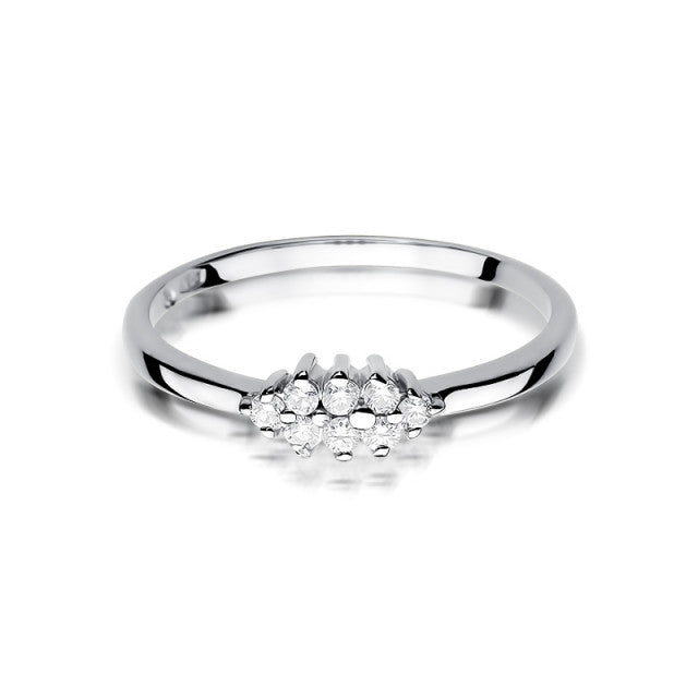 Inel Aur 14K cu Diamante Naturale 0.12 ct, imaginea 5 din 12