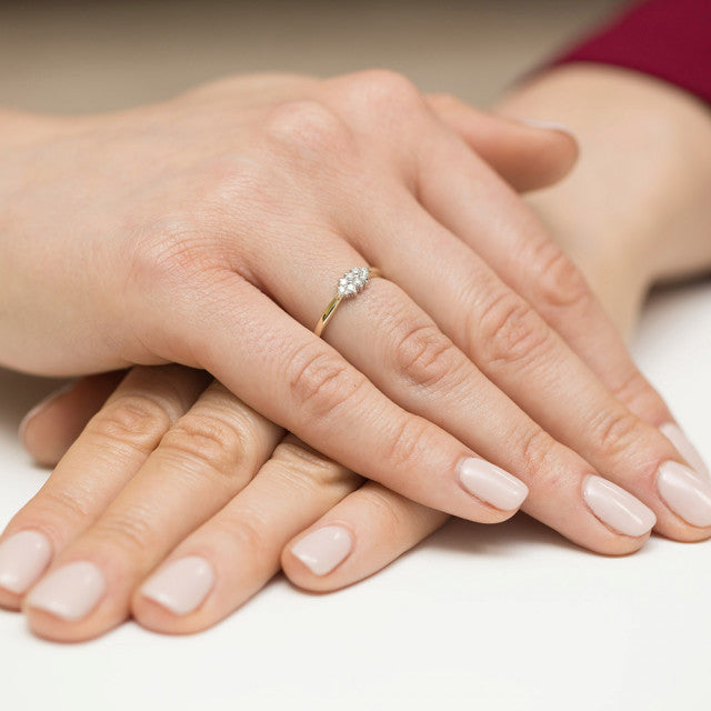 Inel Aur 14K cu Diamante Naturale 0.12 ct, imaginea 7 din 12