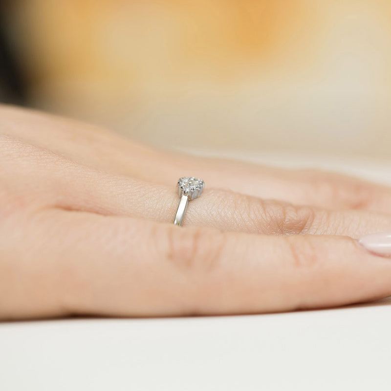 Inel Aur 14K cu Diamante Naturale 0.12 ct, imaginea 8 din 12