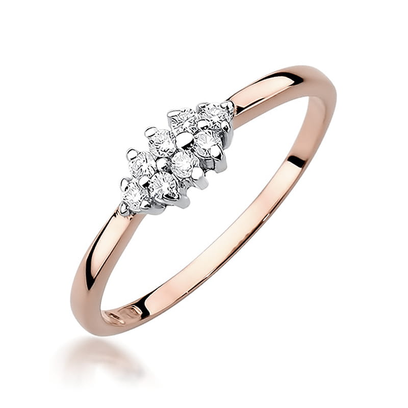 Inel Aur 14K cu Diamante Naturale 0.12 ct, imaginea 9 din 12