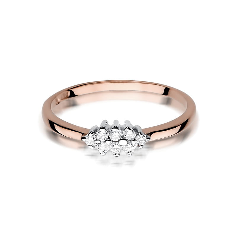 Inel Aur 14K cu Diamante Naturale 0.12 ct, imaginea 10 din 12