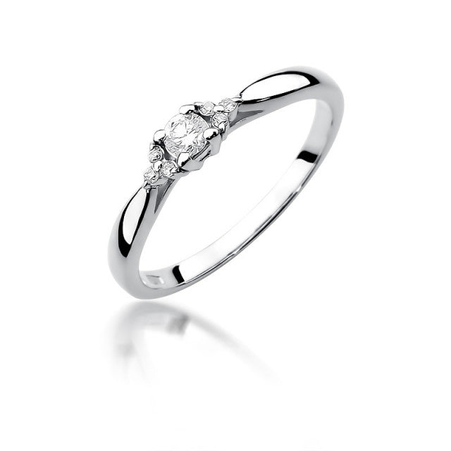 Inel Aur 14K cu Diamante Naturale 0.13 ct, imaginea 4 din 12