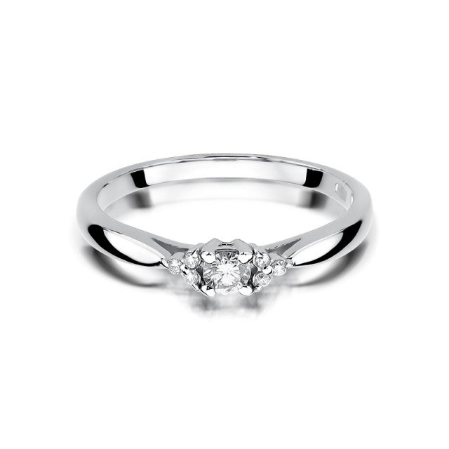 Inel Aur 14K cu Diamante Naturale 0.13 ct, imaginea 5 din 12