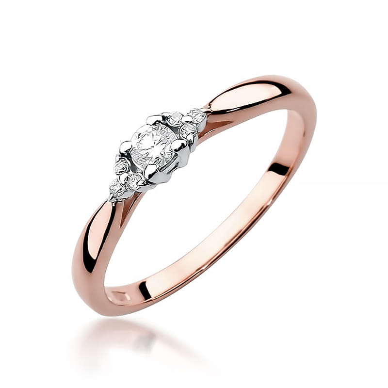 Inel Aur 14K cu Diamante Naturale 0.13 ct, imaginea 9 din 12